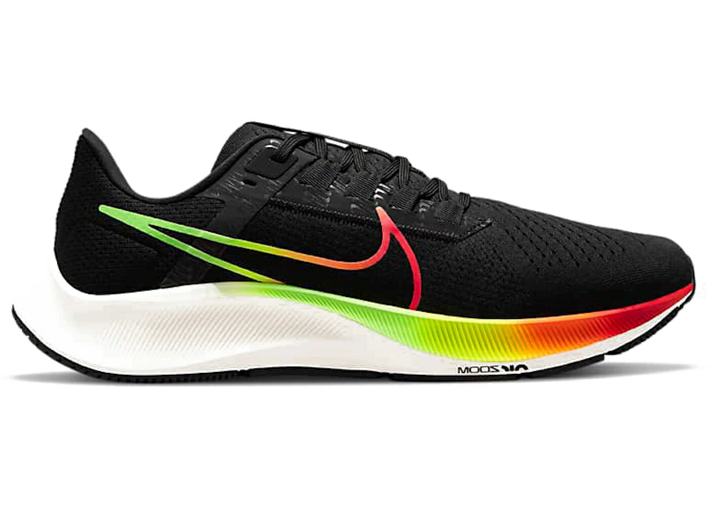 ナイキ ズーム ペガサス 黒色 ブラック 緑 グリーン ストライク 橙 オレンジ ズームペガサス スニーカー メンズ NIKE AIR ZOOM PEGASUS 38 BLACK GREEN STRIKE / BLACK GREEN STRIKE TOTAL ORANGE