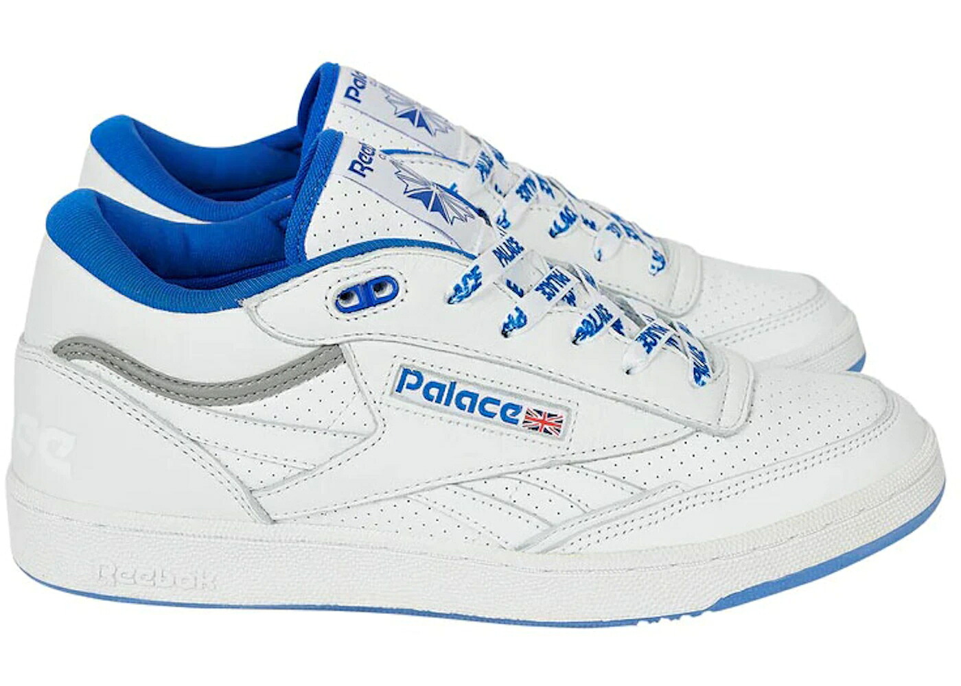 リーボック 野球クラブ ミッド 白いこと 白いこと 厚地の外套 青味 青味 スニーカー メンズ REEBOK CLUB C MID II REVENGE PALACE WHITE COURT BLUE / FOOTWEAR WHITE COURT BLUE PEWTER