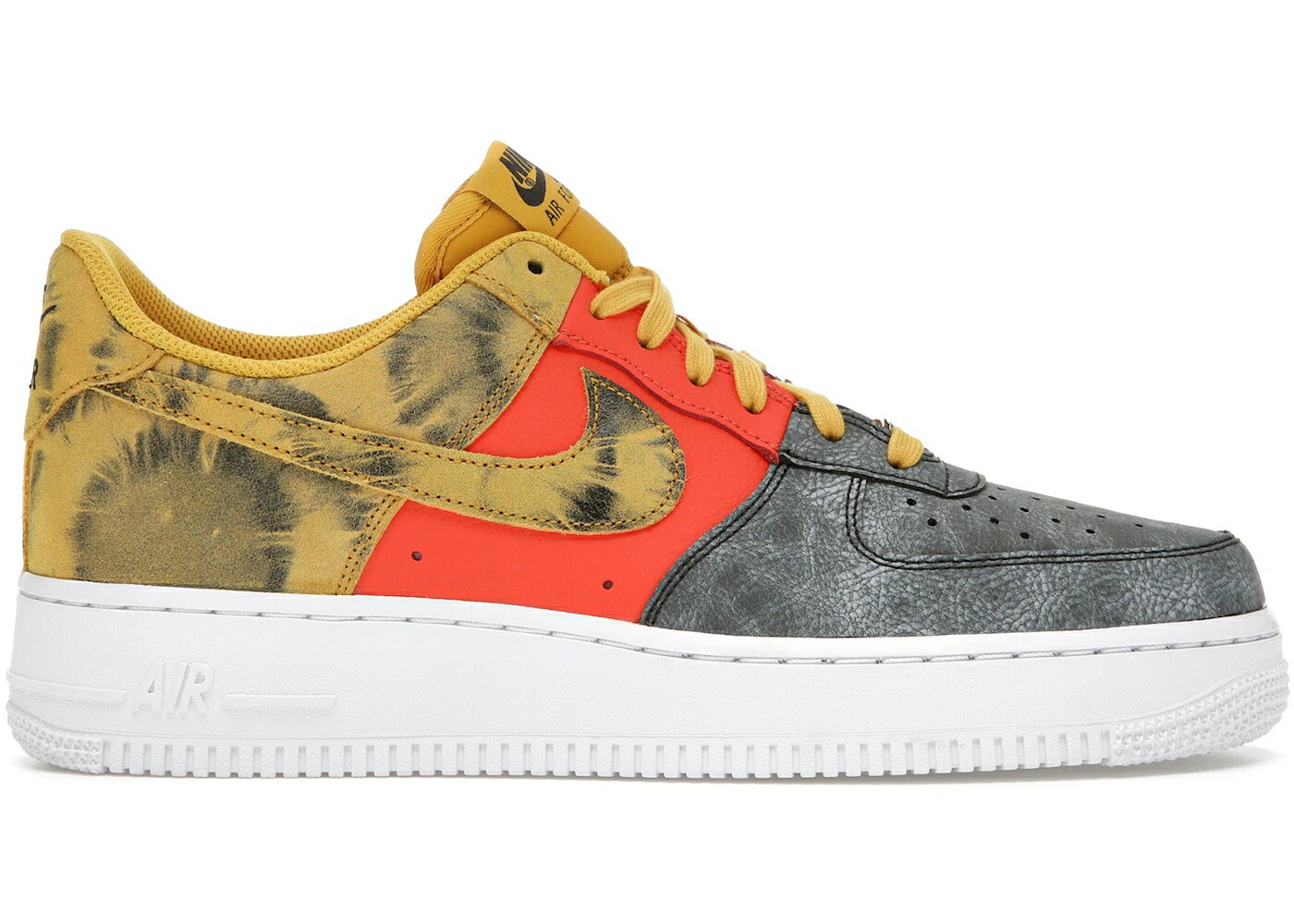 ナイキ タイ 野球クラブ 空軍 スニーカー メンズ NIKE AIR FORCE 1 LOW TIE DYE DARK SULPHUR / DARK SULFUR DARK SULFUR TEAM