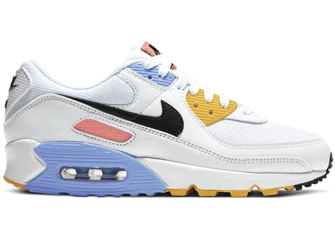 ナイキ マックス 白色 ホワイト ピュア プラチナム エアマックス WOMEN'S スニーカー レディース NIKE AIR MAX 90 SOLAR FLARE (WOMEN'S) / WHITE PURE PLATINUM SOLAR FLARE｜スニケス