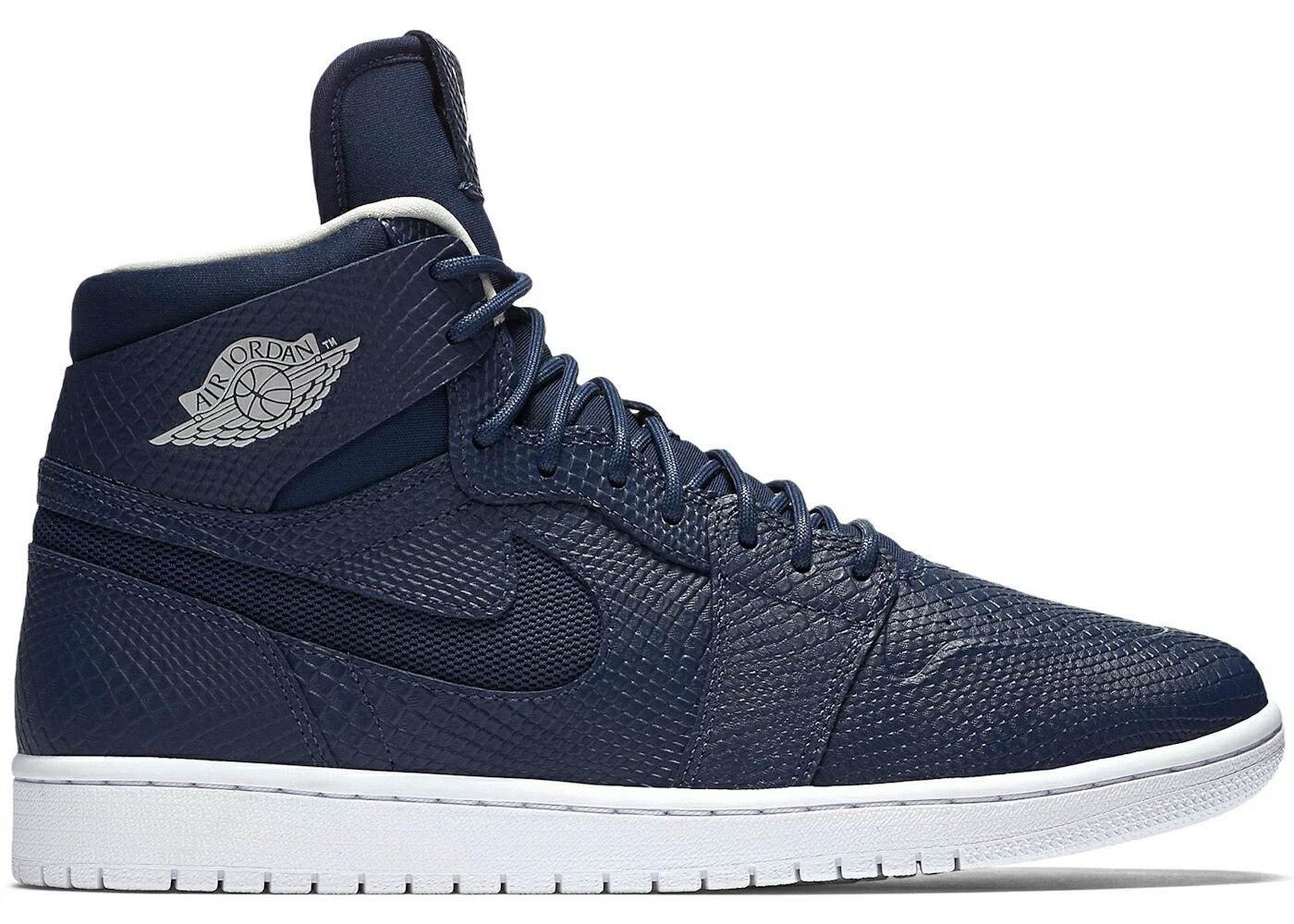 ナイキ ジョーダン 紺色 ネイビー 白色 ホワイト スニーカー メンズ JORDAN 1 RETRO NOUVEAU NAVY SNAKE / MIDNIGHT NAVY LIGHT BONE WHITE|スニケス