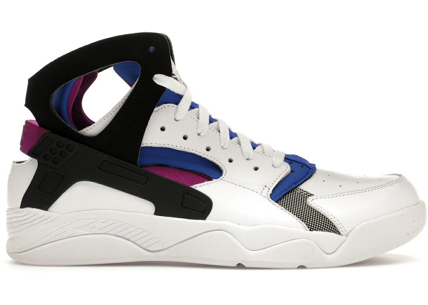 ナイキ フライト ハラチ 白色 ホワイト 黒色 ブラック 青色 ブルー スニーカー メンズ NIKE AIR FLIGHT HUARACHE OG WHITE BOLD BERRY (2014) / WHITE BLACK LYON BLUE BOLD BERRY