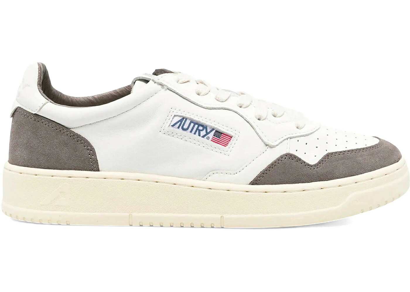 レザー 白色 ホワイト スニーカー メンズ AUTRY MEDALIST LEATHER LOW WHITE MOREL / WHITE MOREL