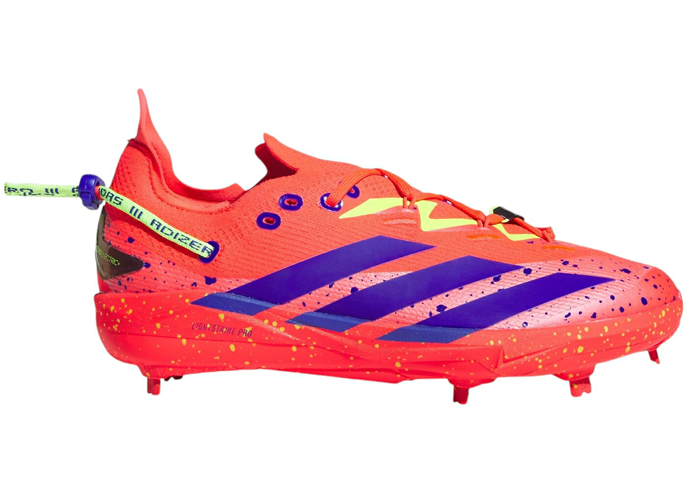 アディダス アディゼロ 赤 レッド 青色 ブルー ELECTRIC+ 2.0 スニーカー メンズ ADIDAS ADIZERO SHADES / LUCID RED LUCID BLUE LUCID LEMON