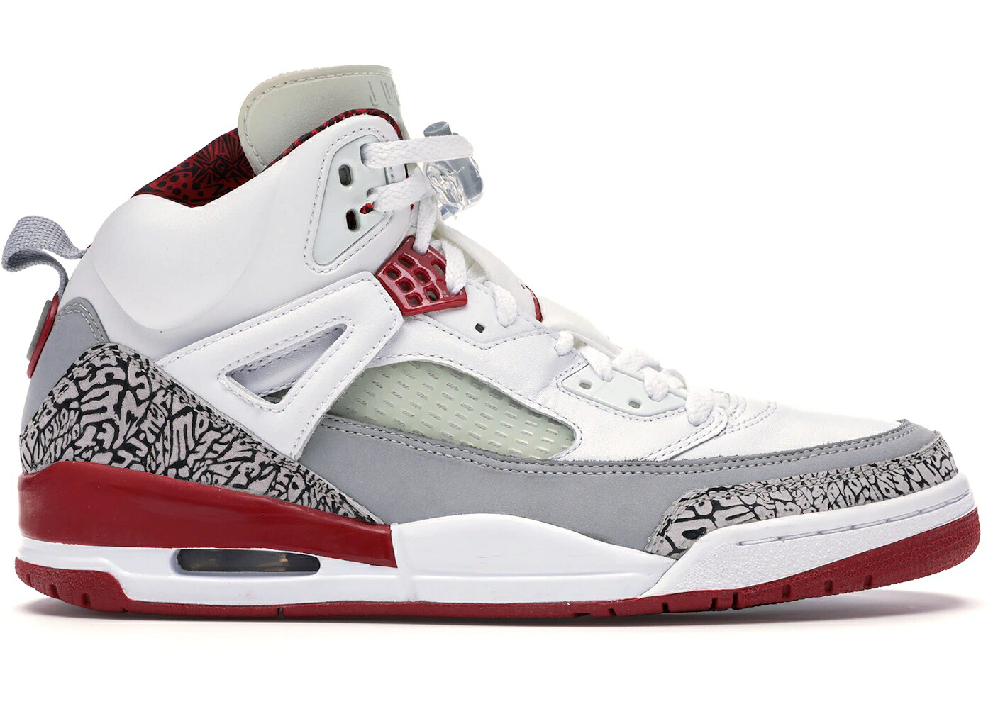 ナイキ ジョーダン 赤 赤いこと 白いこと 白いこと 薄墨色 シメント 薄墨色 スニーカー メンズ JORDAN SPIZIKE VARSITY RED (2007) / WHITE VARSITY RED CEMENT GREY