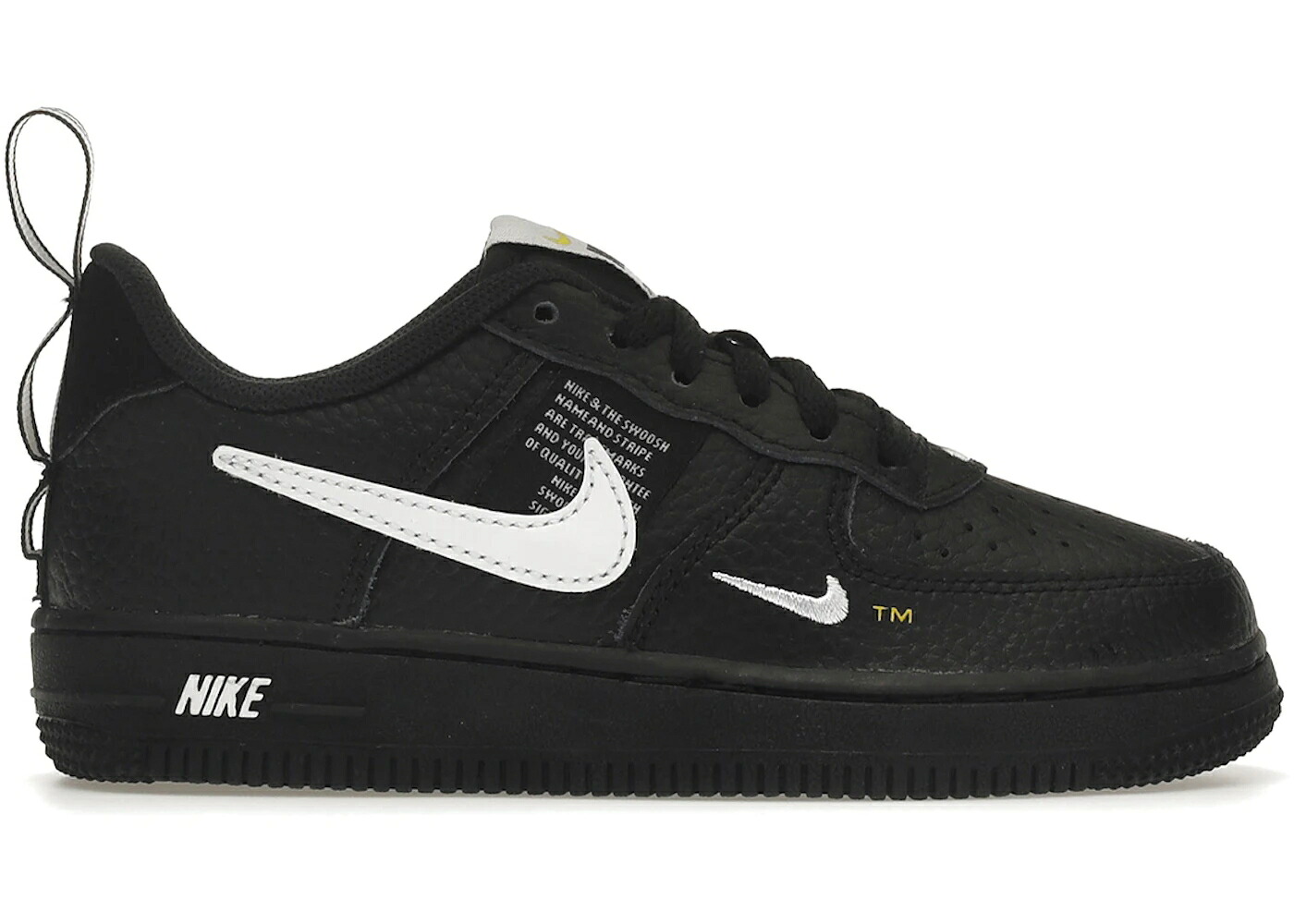 ナイキ 黒色 ブラック 白色 ホワイト エアフォース ジュニア キッズ NIKE AIR FORCE 1 LOW LV8 UTILITY BLACK WHITE (PS) / BLACK WHITE ベビー マタニティ スニーカー|スニケス