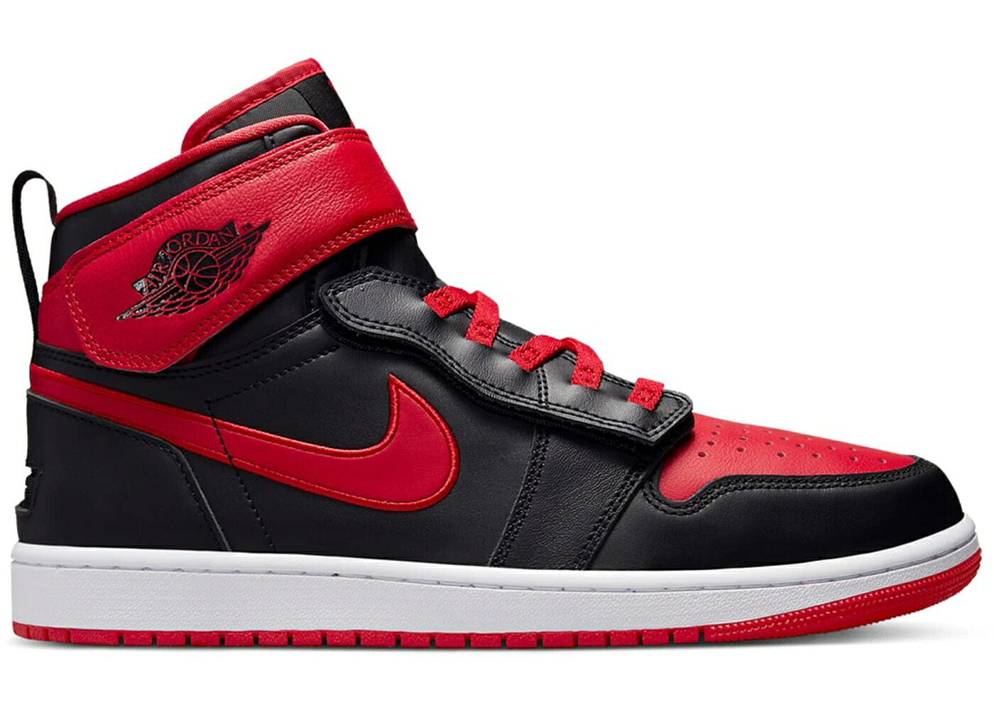 ナイキ ジョーダン ハイ 黒色 ブラック 白色 ホワイト ファイア 赤 レッド スニーカー メンズ JORDAN 1 HIGH FLYEASE BRED / BLACK WHITE FIRE RED