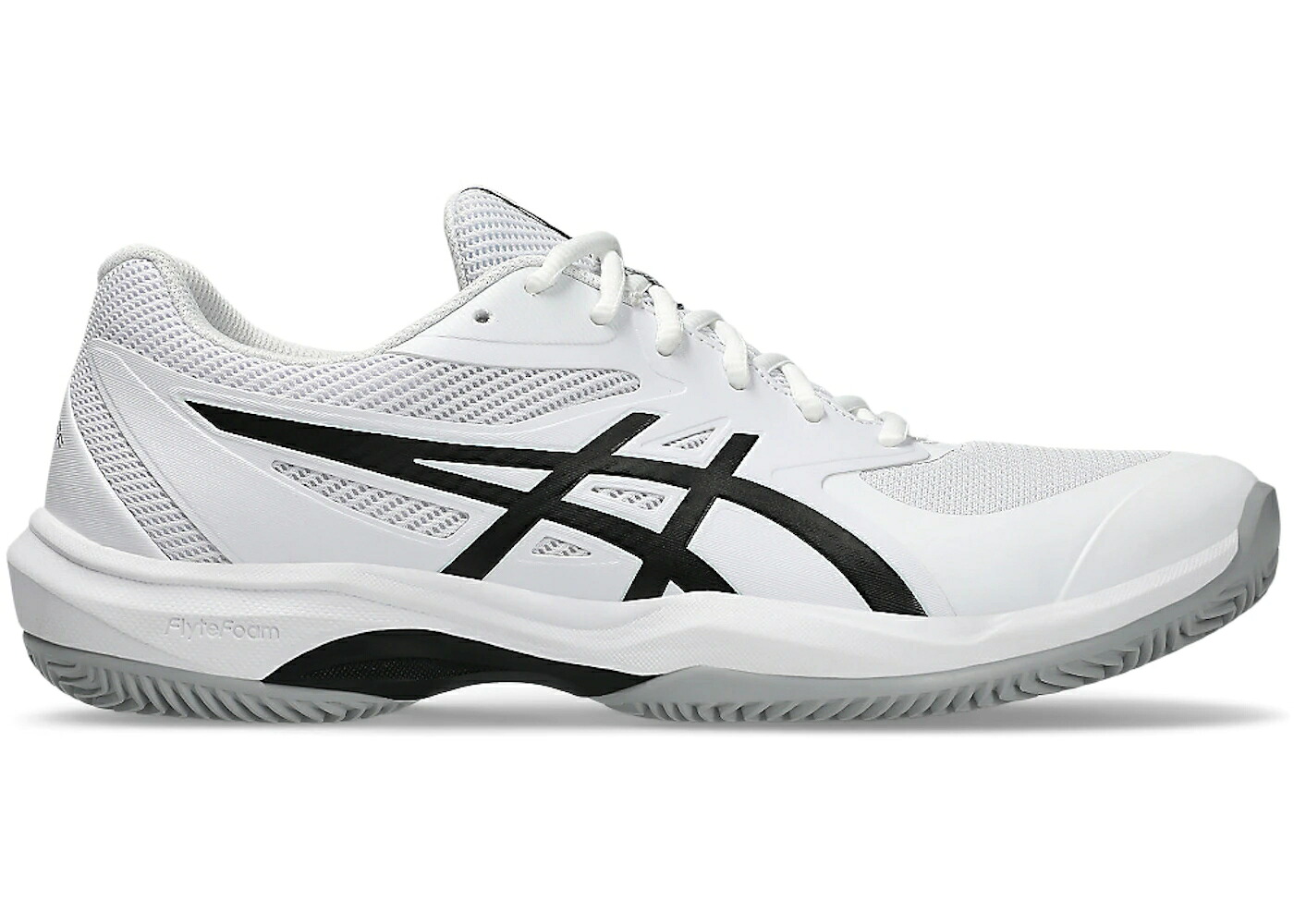 アシックス ゲーム 白色 ホワイト 黒色 ブラック スニーカー メンズ ASICS GAME FF CLAY/OC WHITE BLACK / WHITE BLACK|スニケス