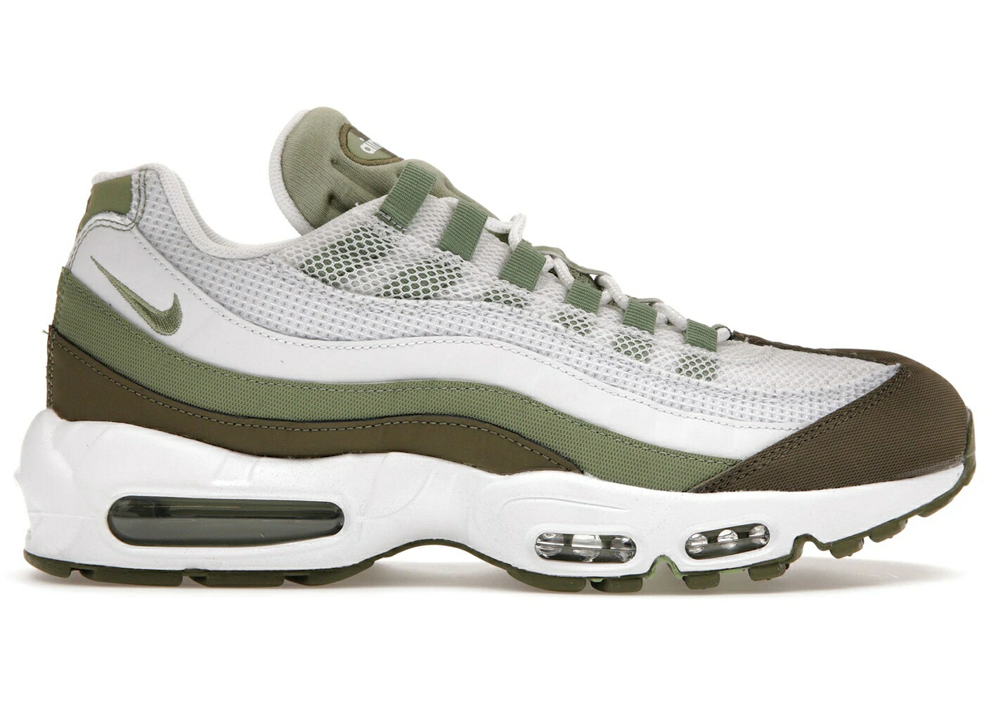 ナイキ マックス 白いこと 白いこと オリーブ 緑 緑であること エア湖マックス スニーカー メンズ NIKE AIR MAX 95 WHITE MEDIUM OLIVE OIL GREEN / WHITE MEDIUM OLIVE OIL GREEN