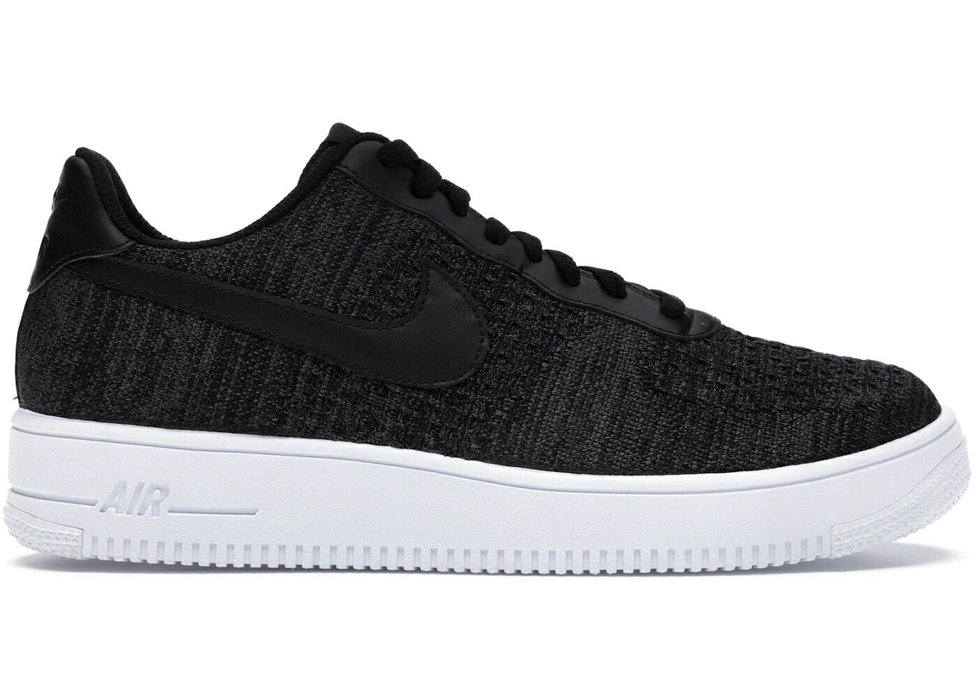 ナイキ フライニット 黒色 ブラック 白色 ホワイト エアフォース 2.0 スニーカー メンズ NIKE AIR FORCE 1 FLYKNIT BLACK / BLACK WHITE ANTHRACITE