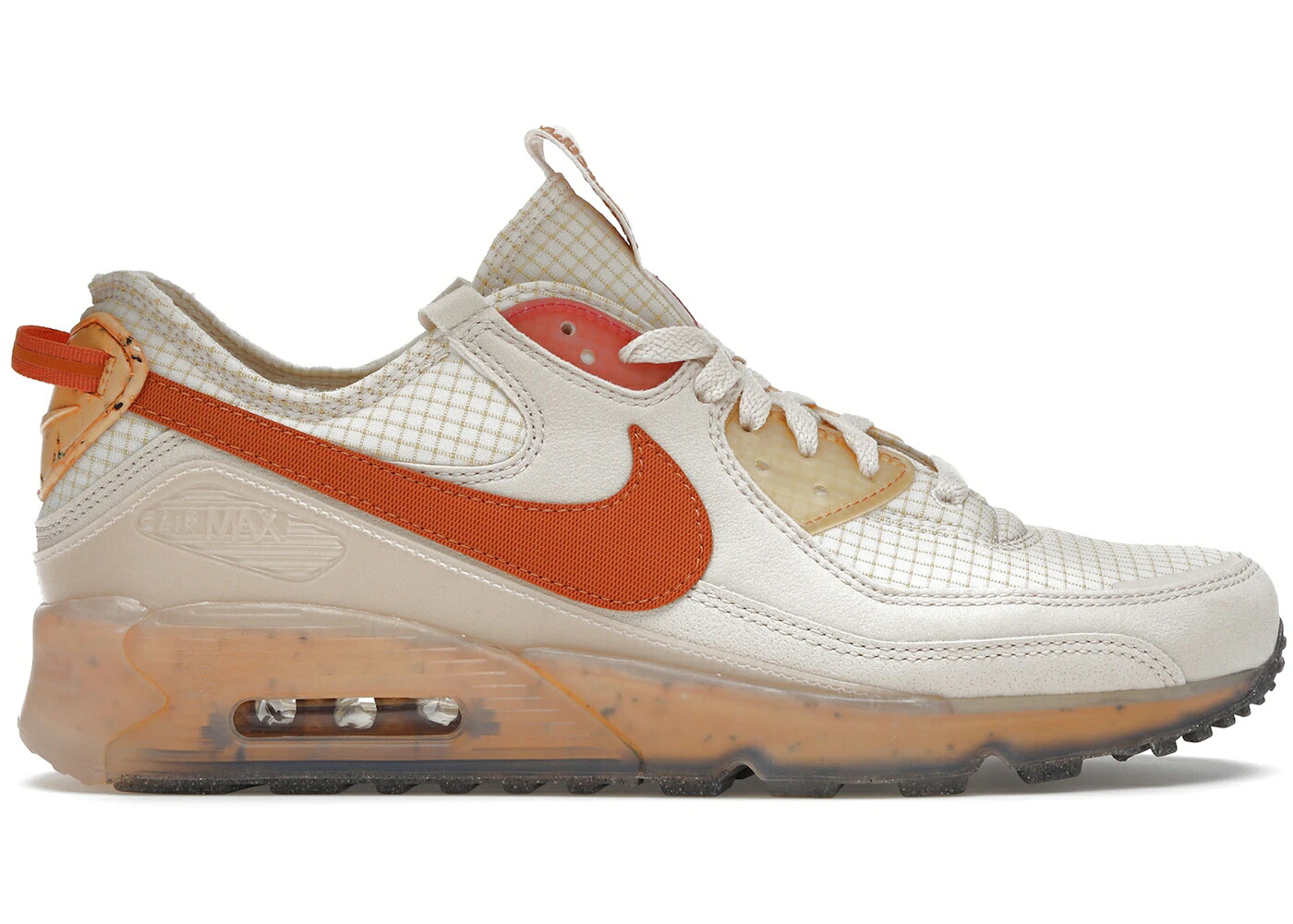 ナイキ マックス 橙 オレンジ パール 白色 ホワイト カリー エアマックス スニーカー メンズ NIKE AIR MAX 90 TERRASCAPE FUEL ORANGE / PEARL WHITE HOT CURRY FUEL｜スニケス