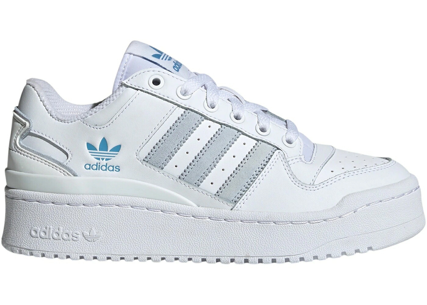 アディダス フォーラム 白色 ホワイト 青色 ブルー WOMEN'S スニーカー レディース ADIDAS FORUM BOLD CLOUD WHITE HALO BLUE LIGHT (WOMEN'S) / CLOUD WHITE HALO BLUE LIGHT BLUE