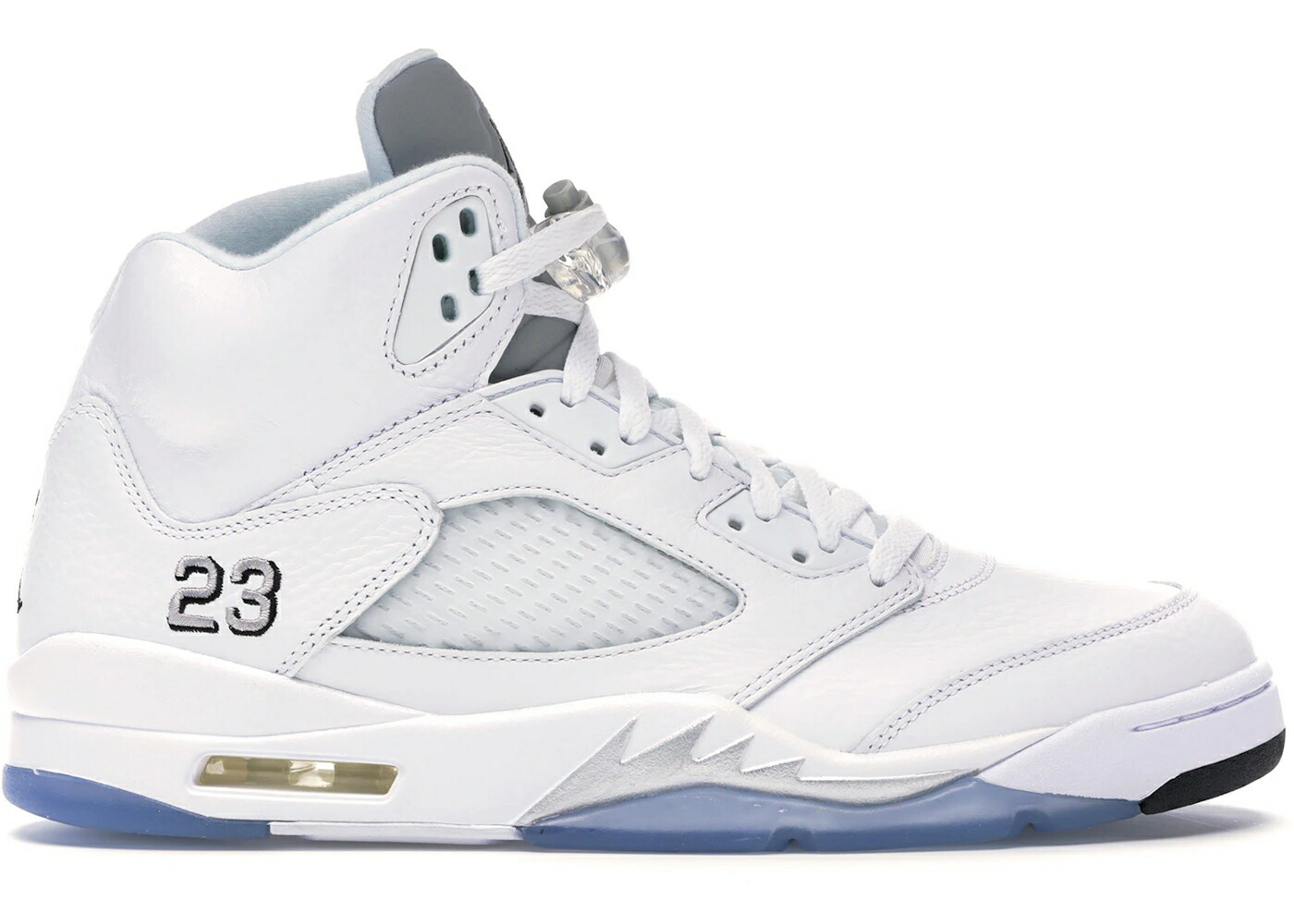 ナイキ ジョーダン 白色 ホワイト 銀色 シルバー 黒色 ブラック スニーカー メンズ JORDAN 5 RETRO METALLIC WHITE (2015) / WHITE METALLIC SILVER BLACK