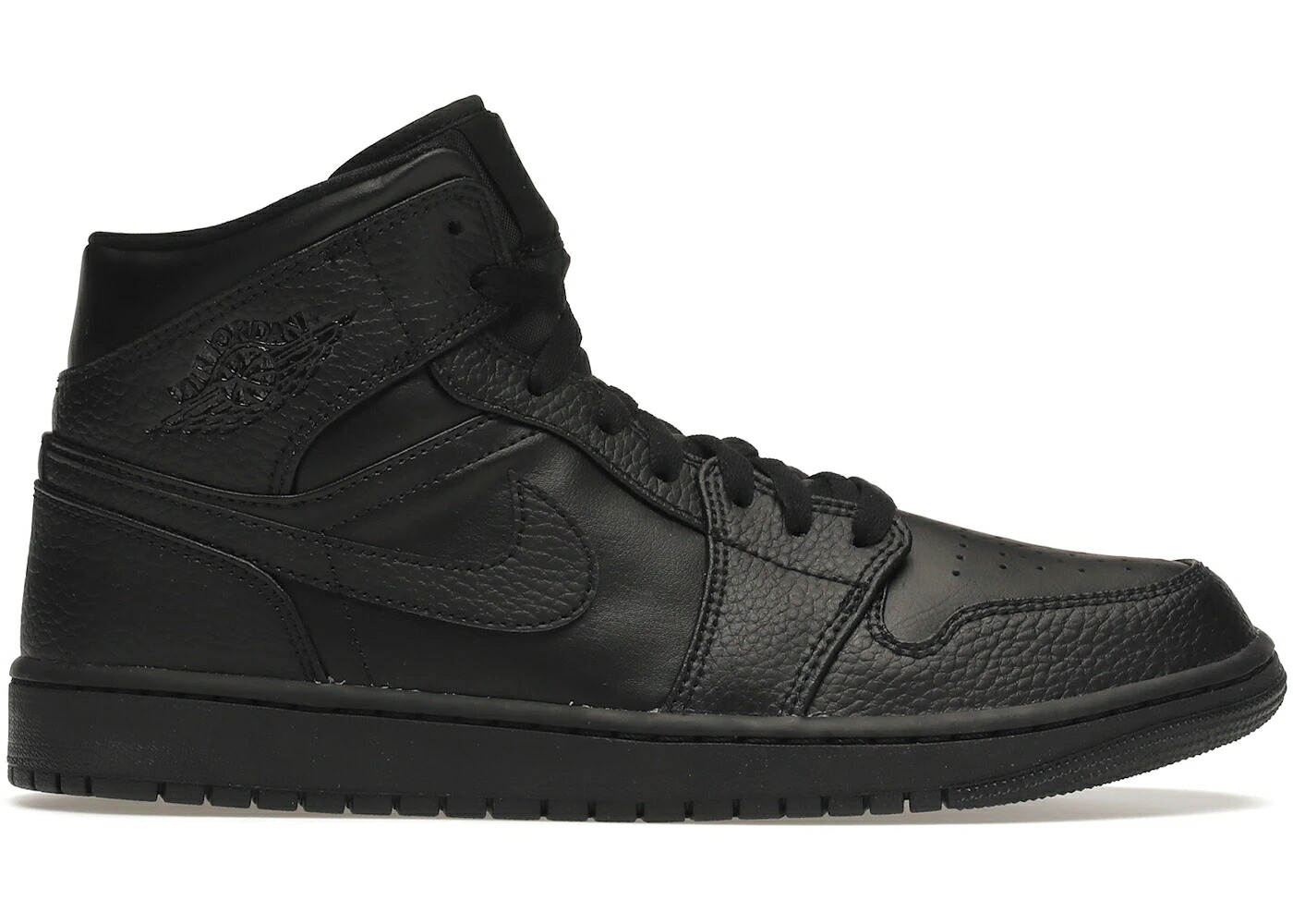 ナイキ ジョーダン ミッド 黒いこと 黒いこと スニーカー メンズ JORDAN 1 MID TRIPLE BLACK / BLACK BLACK BLACK