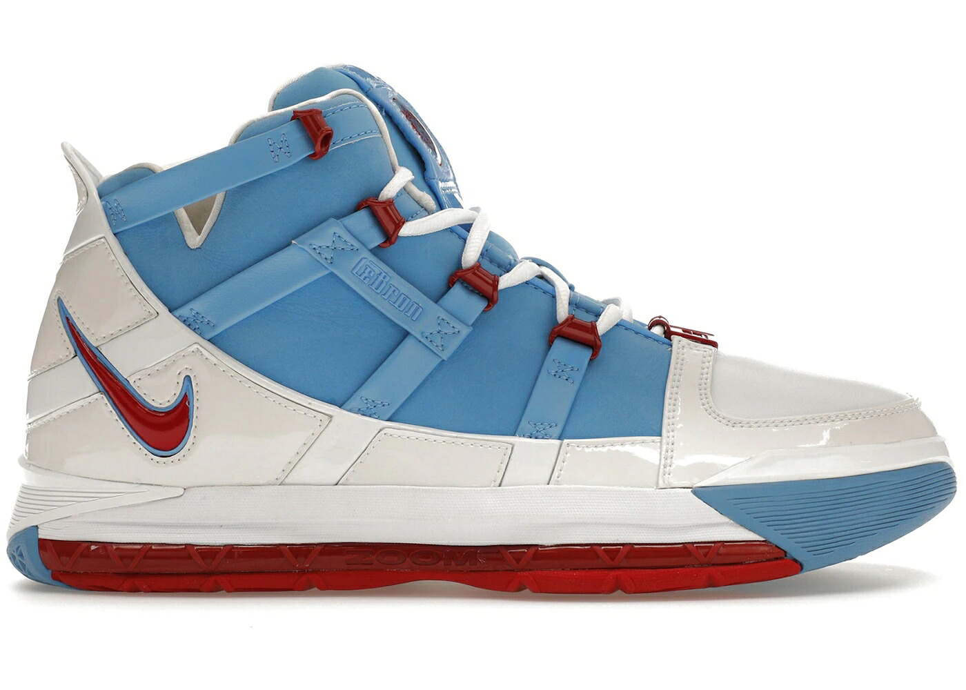 ナイキ レブロン ヒューストン オイラーズ 青味 青み 赤 赤いこと スニーカー メンズ NIKE LEBRON 3 HOUSTON OILERS (2019) / UNIVERSITY BLUE UNIVERSITY RED