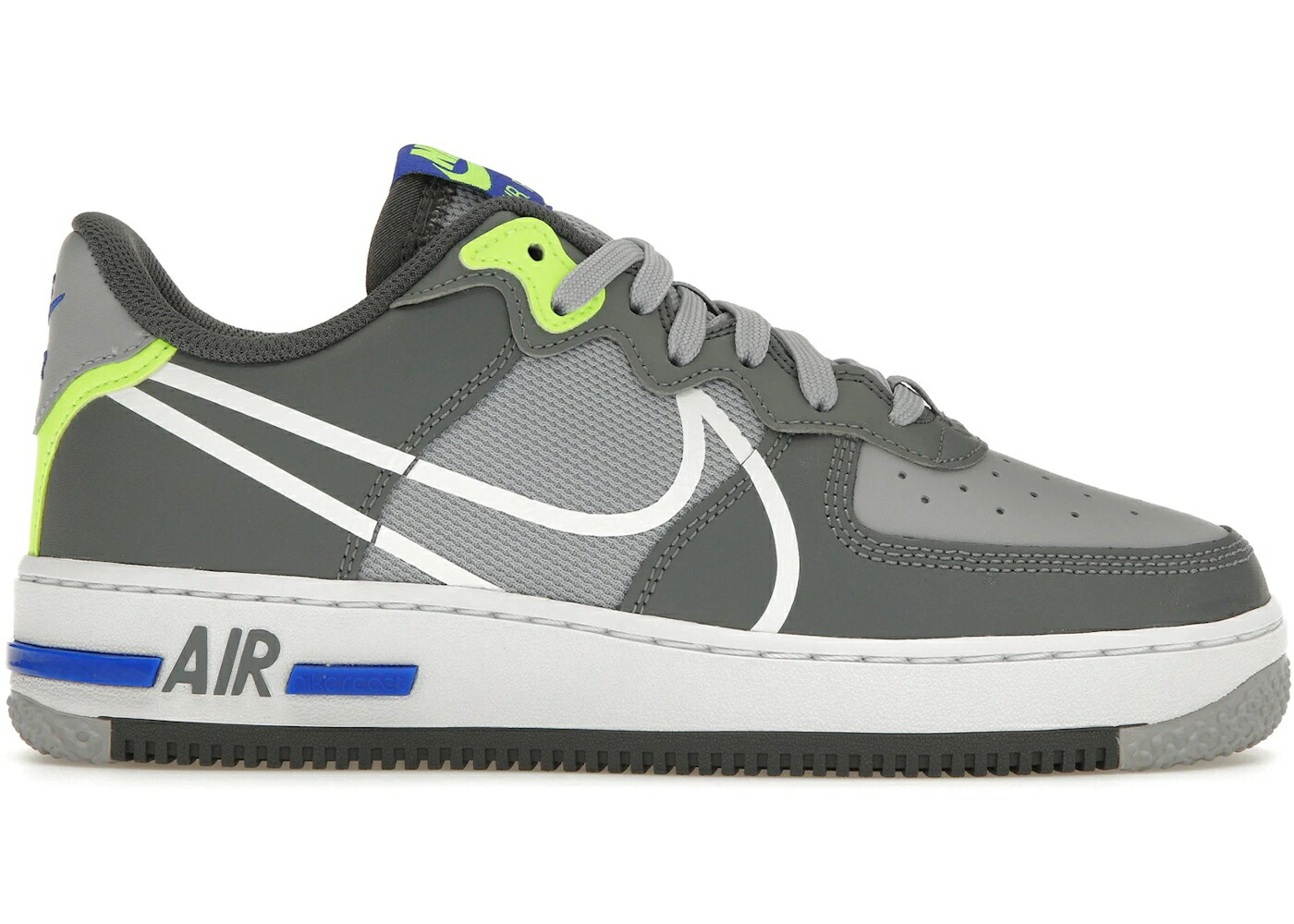 ナイキ リアクト 薄墨色 薄墨色 白いこと 白いこと 空軍 スニーカー メンズ NIKE AIR FORCE 1 REACT WOLF GREY / WOLF GREY WHITE SMOKE GREY DARK