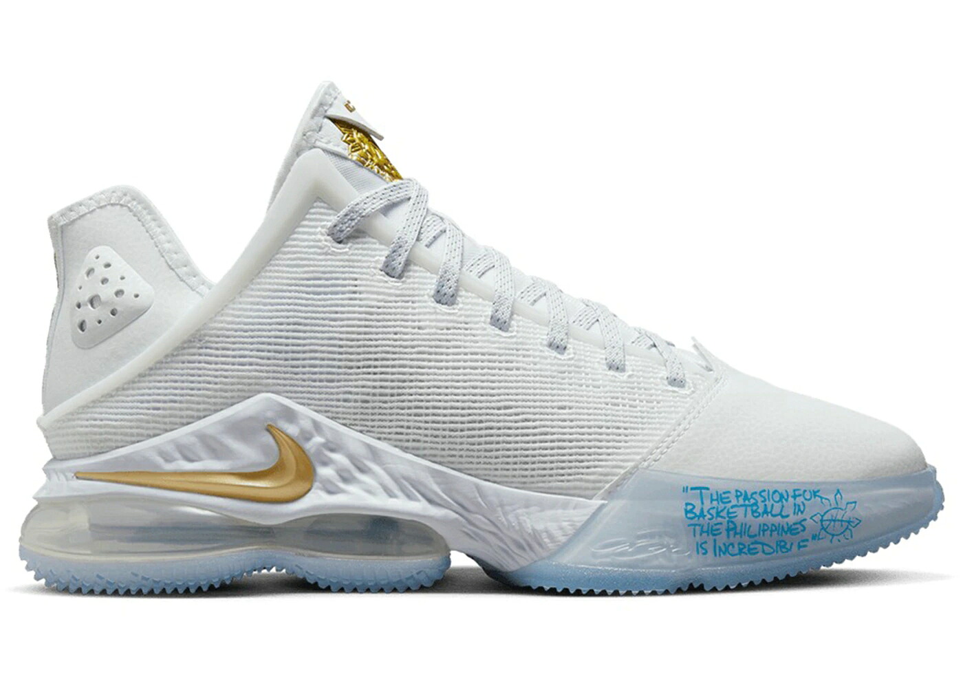 ナイキ レブロン 白色 ホワイト 青色 ブルー 赤 レッド スニーカー メンズ NIKE LEBRON 19 LOW TITAN BEYOND THE SEAS / WHITE BLUE JAY UNIVERSITY RED