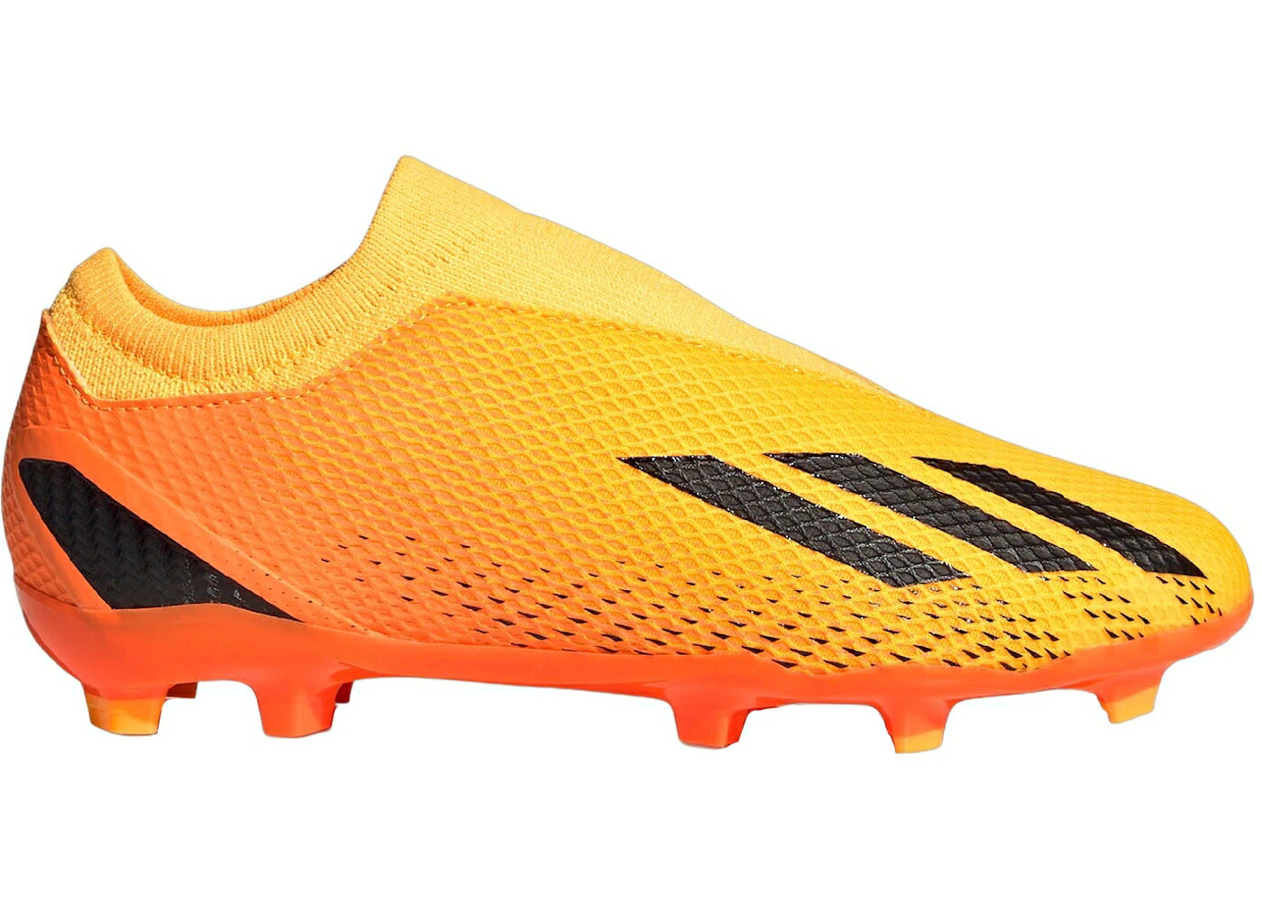 アディダス ゴールド コア 黒色 ブラック チーム 橙 オレンジ SPEEDPORTAL.3 ジュニア キッズ ADIDAS LACELESS FG SOLAR GOLD CORE BLACK TEAM ORANGE (GS) / SOLAR GOLD CORE BLACK TEAM SOLAR ベビー マタニティ スニ｜スニケス
