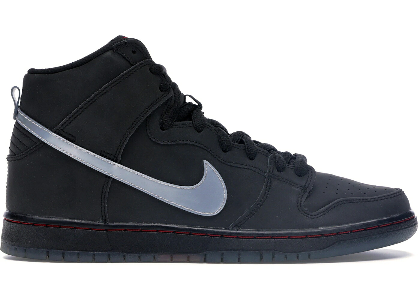 ナイキ エスビー ダンク ハイ 黒色 ブラック 銀色 シルバー 赤 レッド ダンクハイ スニーカー メンズ NIKE SB DUNK HIGH RAGING BULL 3M / BLACK LIGHT SILVER VARSITY RED|スニケス