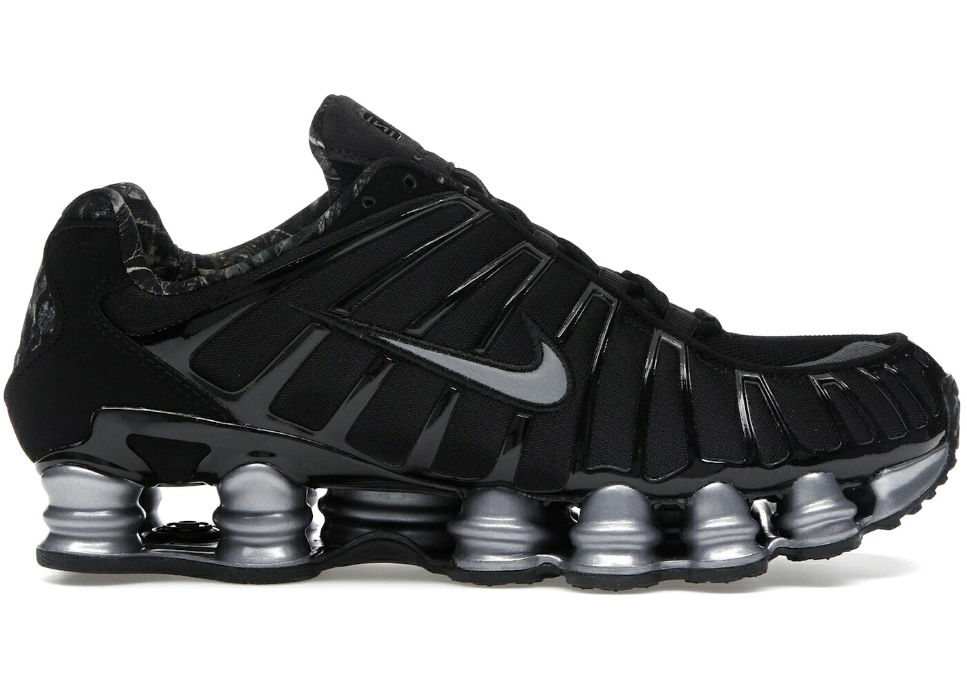ナイキ ショックス 黒いこと 黒いこと 間鴨柄 冷やりとした 薄墨色 薄墨色 スニーカー メンズ NIKE SHOX TL BLACK REALTREE EDGE CAMO / BLACK METALLIC COOL GREY DARK