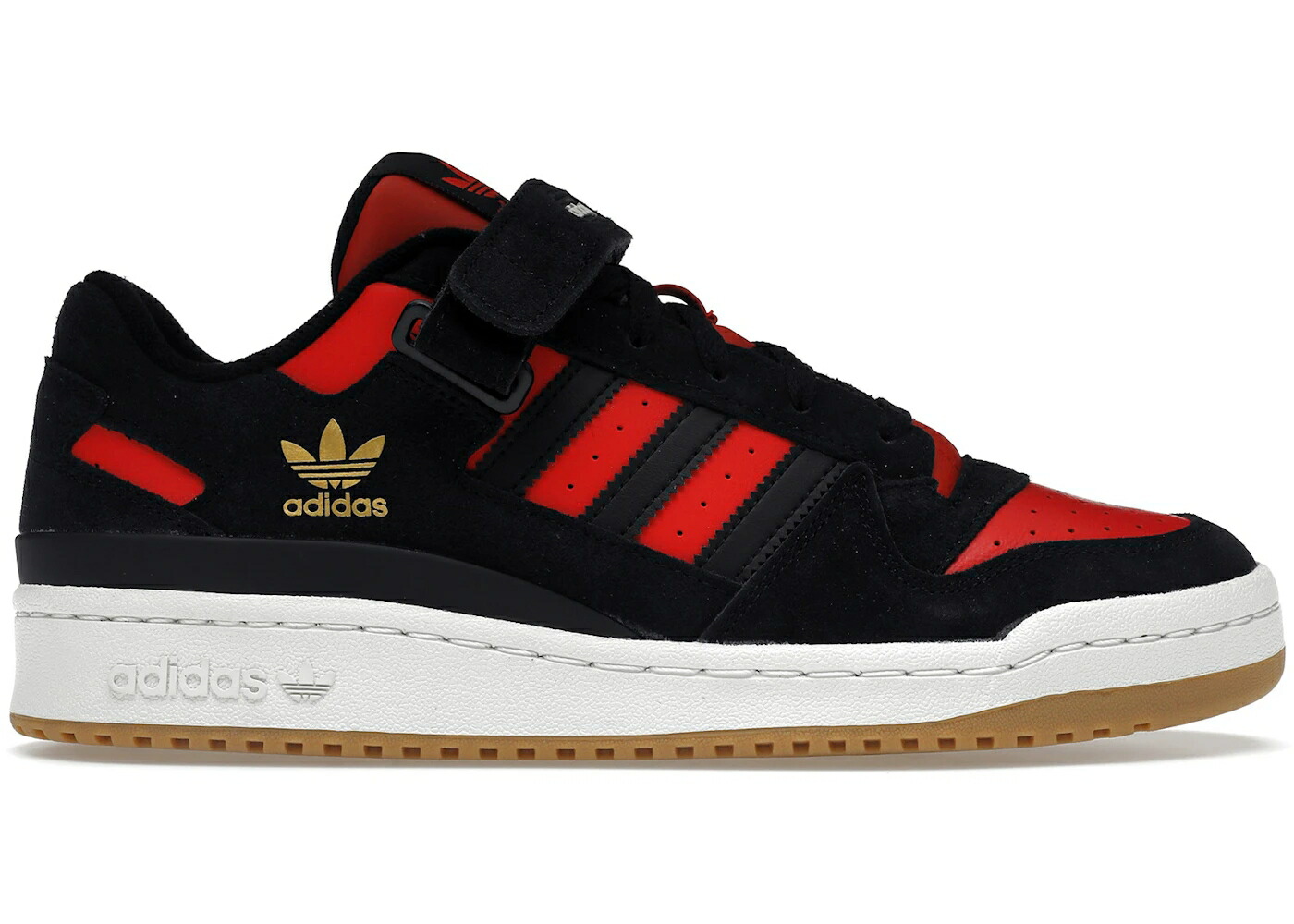 アディダス フォーラム コア 黒色 ブラック 赤 レッド スニーカー メンズ ADIDAS FORUM LOW CORE BLACK VIVID RED / CORE BLACK CORE BLACK VIVID RED