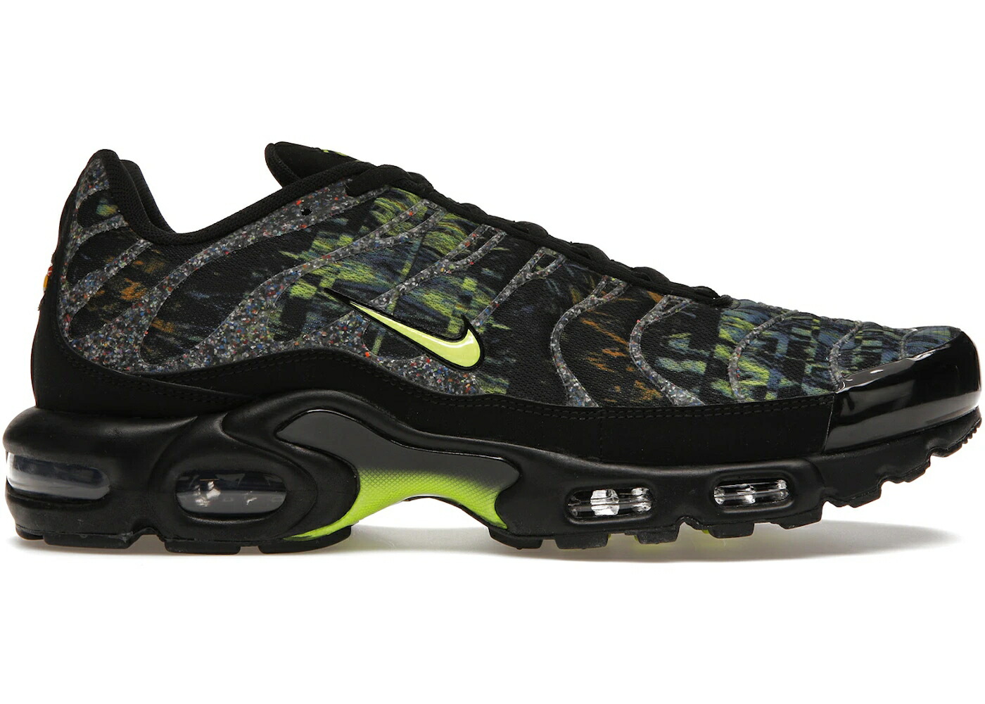 ナイキ マックス 黒色 ブラック エアマックスプラス スニーカー メンズ NIKE AIR MAX PLUS SUSTAINABLE BLACK VOLT / BLACK VOLT BLACK