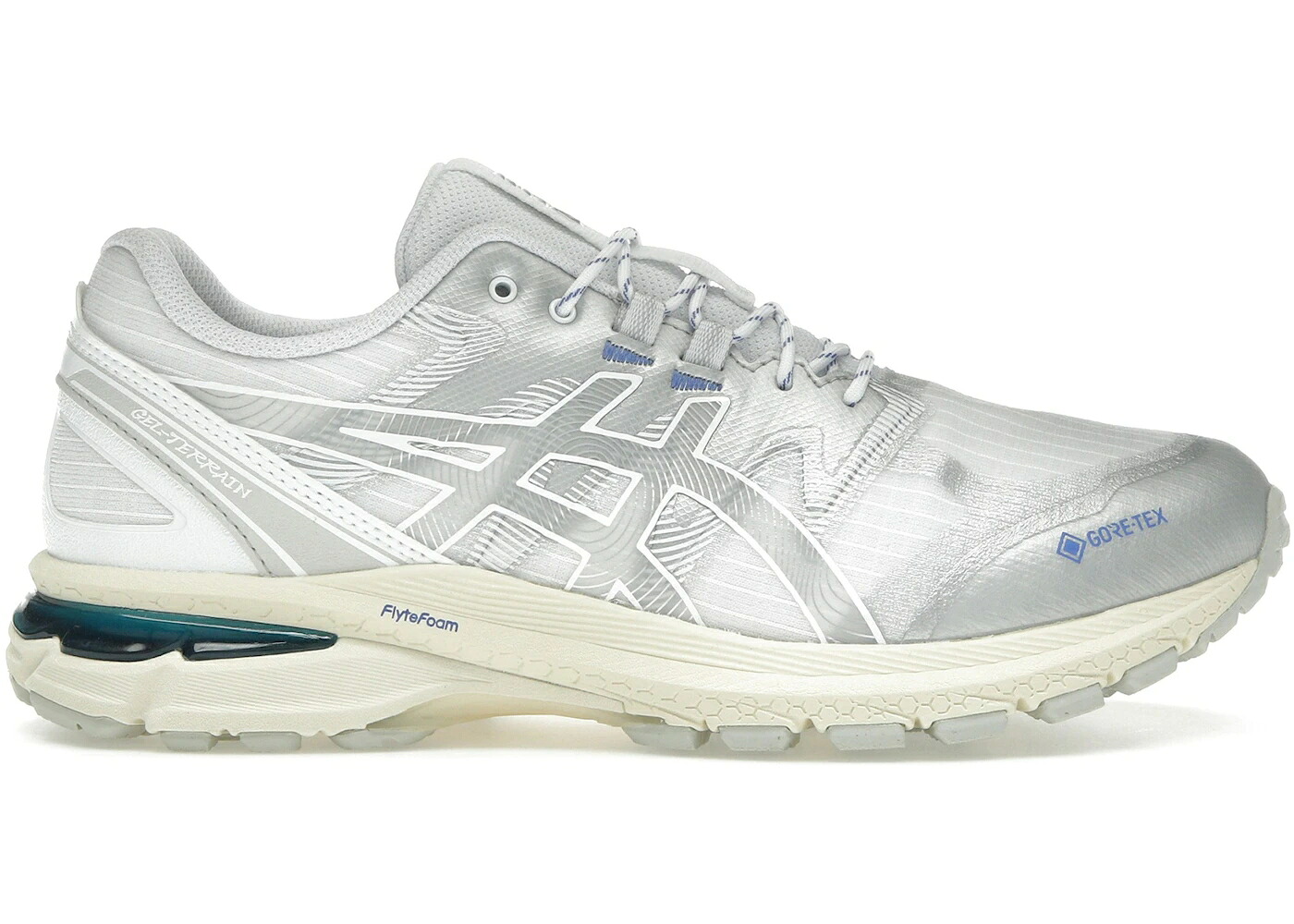 アシックス ゴアテックス 白色 ホワイト ピュア 銀色 シルバー スニーカー メンズ ASICS GEL-TERRAIN GORE-TEX WHITE PURE SILVER / WHITE PURE SILVER