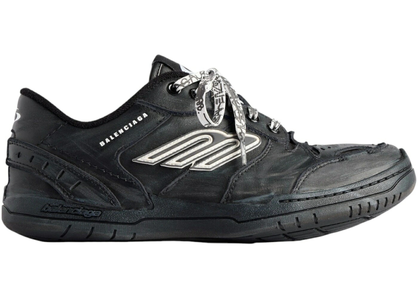 バレンシアガ 黒いこと 黒いこと スニーカー メンズ BALENCIAGA HAMPTONS WORN-OUT BLACK /
