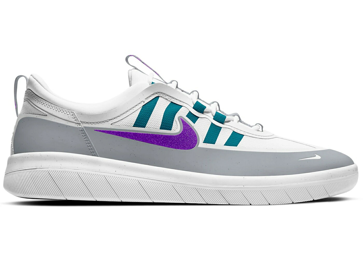 ナイキ エスビー 無償性 薄墨色 薄墨色 スニーカー メンズ NIKE SB NYJAH FREE 2 GRAPE EMERALD / LIGHT SMOKE GREY EMERALD GREY