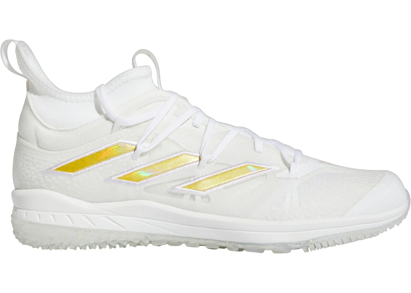 アディダス アディゼロ 芝草 白いこと 白いこと ゴールド スニーカー メンズ ADIDAS ADIZERO AFTERBURNER 9 NWV TURF CLOUD WHITE GOLD METALLIC / CLOUD WHITE GOLD METALLIC CLOUD