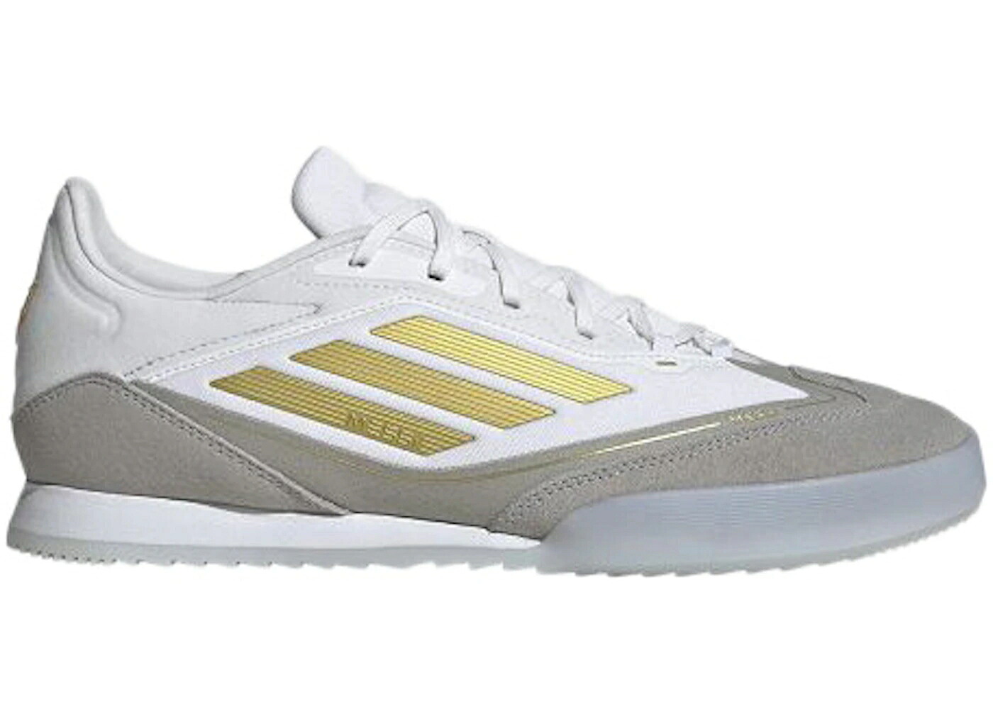 アディダス 無償性表現スタイル ゴールド 白いこと 白いこと スニーカー メンズ ADIDAS F50 FREESTYLE 24 MESSI TRIUNFO DORADO / GOLD METALLIC FOOTWEAR WHITE