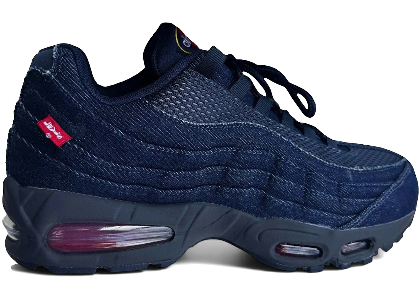 ナイキ マックス ジーンズ 赤 赤いこと エア湖マックス \u0026 スニーカー メンズ NIKE AIR MAX 95 OG LEVIS RAW DENIM (FRIENDS FAMILY) / OBSIDIAN OBSIDIAN GYM RED