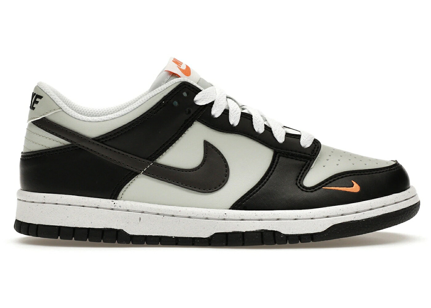 ナイキ ダンク 黒色 ブラック スウッシュ スウォッシュ 銀色 シルバー ダンクロー ジュニア キッズ NIKE DUNK LOW BLACK BRIGHT MANDARIN MINI SWOOSH (GS) / BLACK LIGHT SILVER BRIGHT ベビー マタニティ スニ