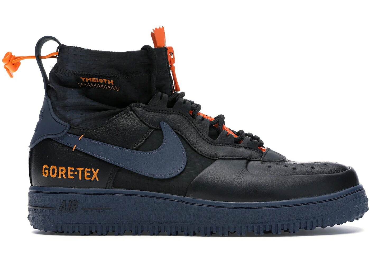 ナイキ ウィンター ゴアテックス 黒色 ブラック サンダー 青色 ブルー エアフォース スニーカー メンズ NIKE AIR FORCE 1 WINTER GORE-TEX BLACK BRIGHT CERAMIC THUNDER BLUE / BLACK BRIGHT CERAMIC CLEAR