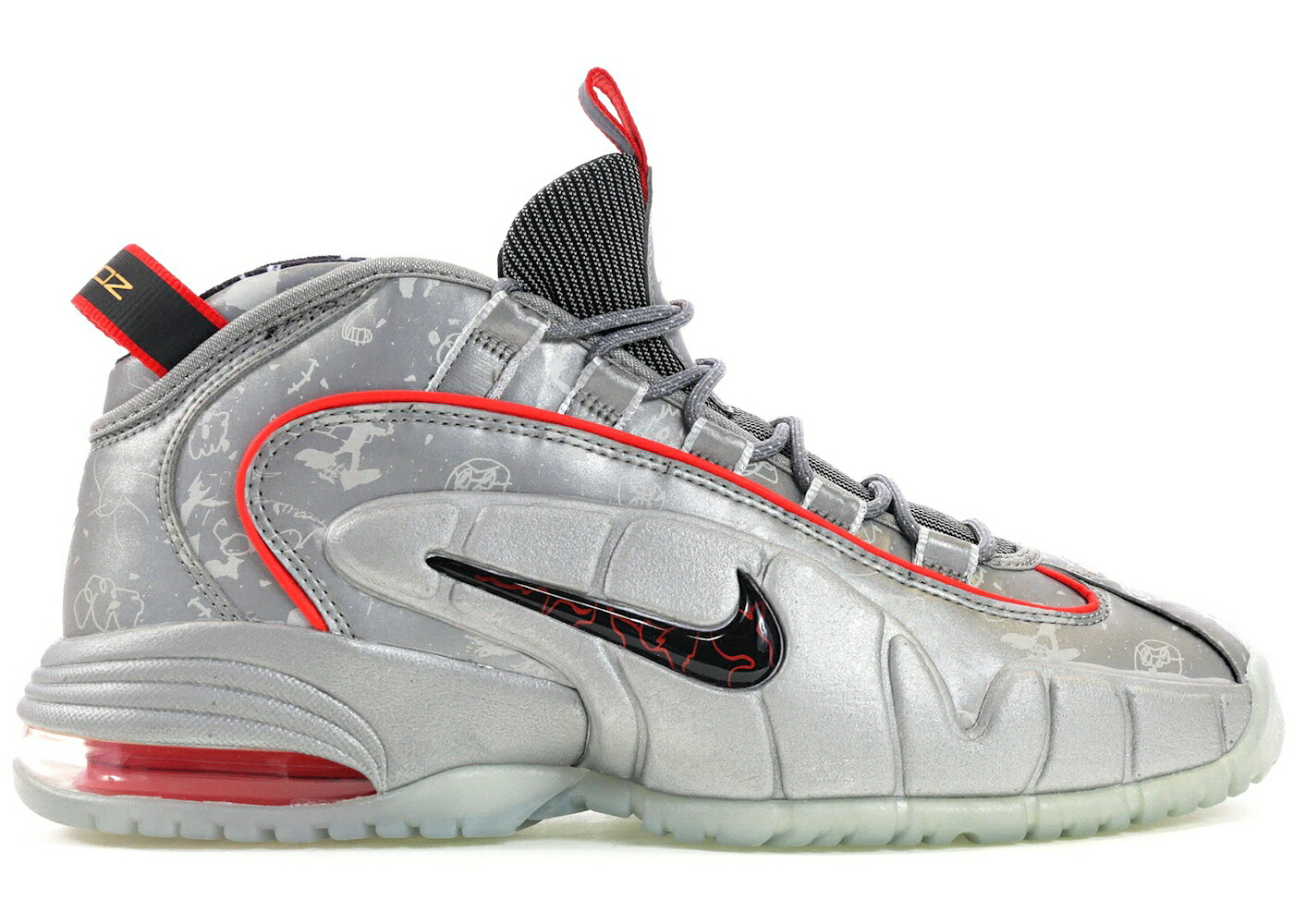 ナイキ マックス ペニー しろがね色 しろがね色 クリムゾン エア湖マックス スニーカー メンズ NIKE AIR MAX PENNY 1 DOERNBECHER / SILVER HYPER CRIMSON