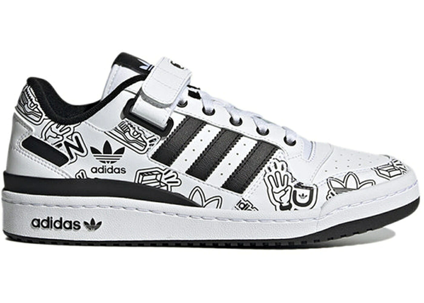 アディダス 討論会 白いこと 白いこと 黒いこと 黒いこと 中核グループ スニーカー メンズ ADIDAS FORUM 84 LOW BOLD GRAPHICS WHITE BLACK / CLOUD WHITE CORE BLACK CORE BLAC