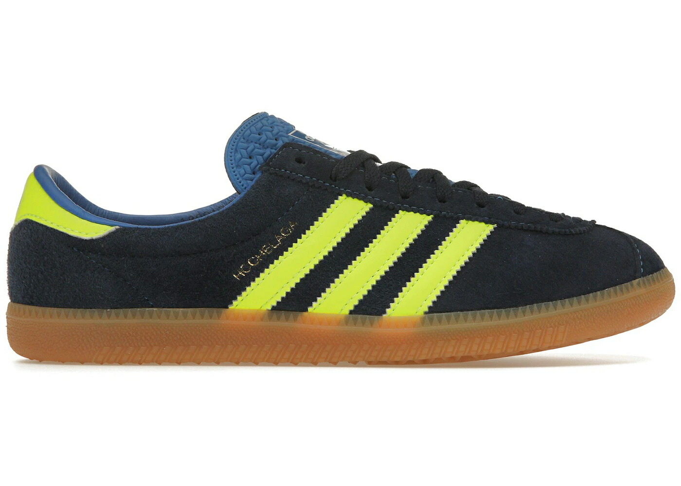アディダス ナイト爵 藍色 インディゴ 黄味がかった 黄み 青碧 青色 スニーカー メンズ ADIDAS HOCHELAGA SPZL NIGHT INDIGO / NIGHT INDIGO SOLAR YELLOW BLUE スニーカー-靴