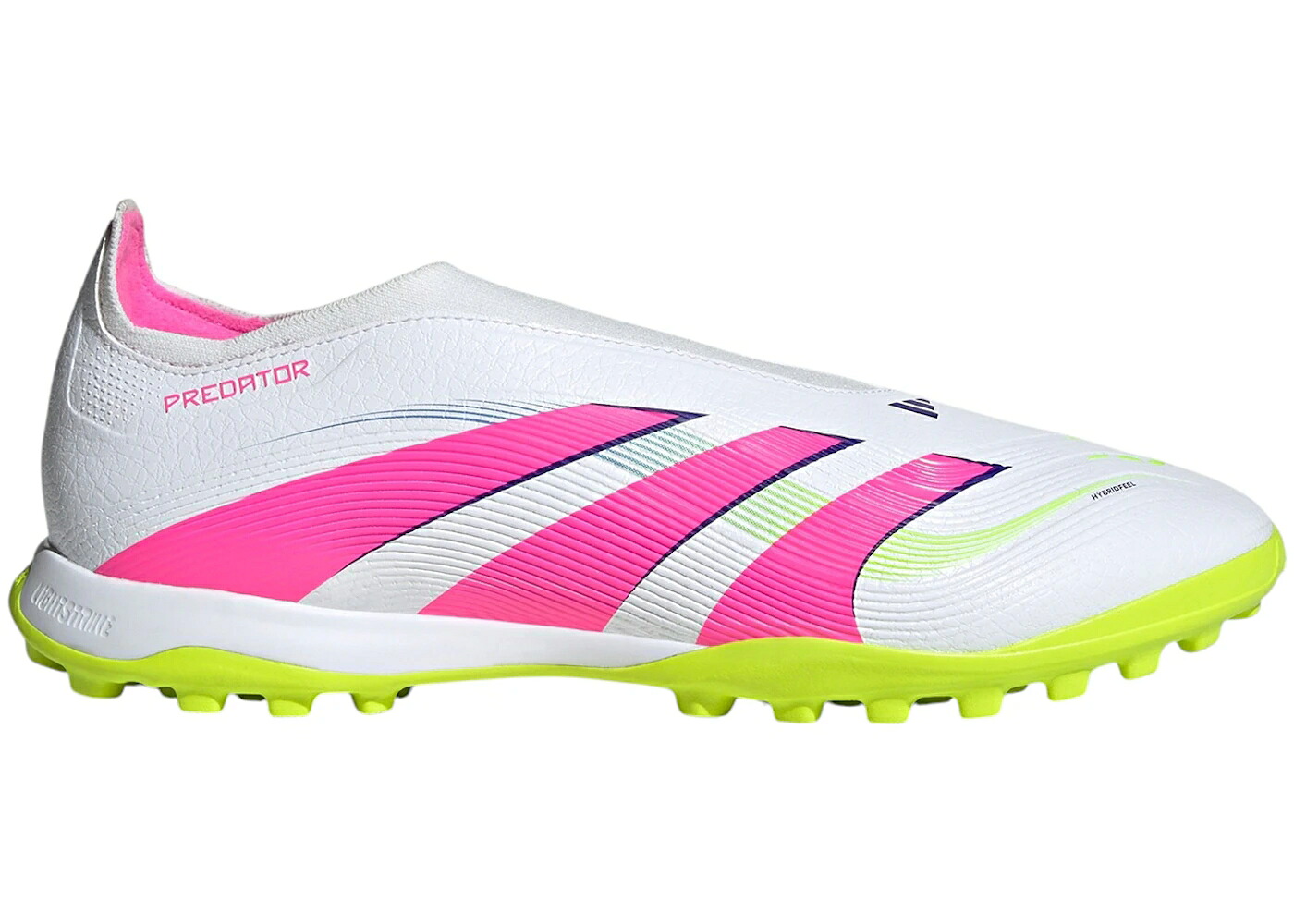 アディダス プレデター ターフ 白色 ホワイト ピンク スニーカー メンズ ADIDAS PREDATOR LEAGUE LACELESS TURF CLOUD WHITE LUCID PINK LEMON / CLOUD WHITE LUCID PINK LUCID|スニケス