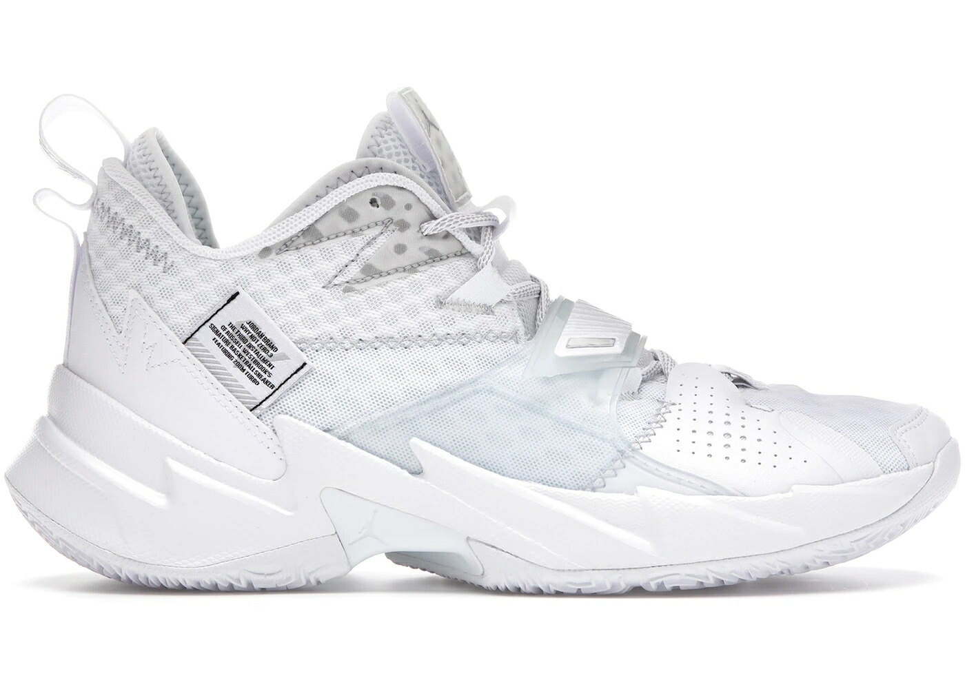ナイキ ジョーダン 白色 ホワイト 黒色 ブラック ZER0.3 スニーカー メンズ JORDAN WHY NOT WHITE / WHITE WHITE BLACK METALLIC｜スニケス