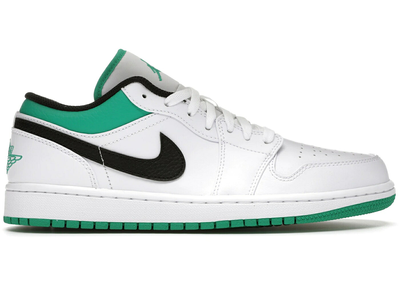 ナイキ ジョーダン 白いこと 白いこと 緑 緑であること 黒いこと 黒いこと スニーカー メンズ JORDAN 1 LOW WHITE LUCKY GREEN BLACK / WHITE LUCKY GREEN BLACK