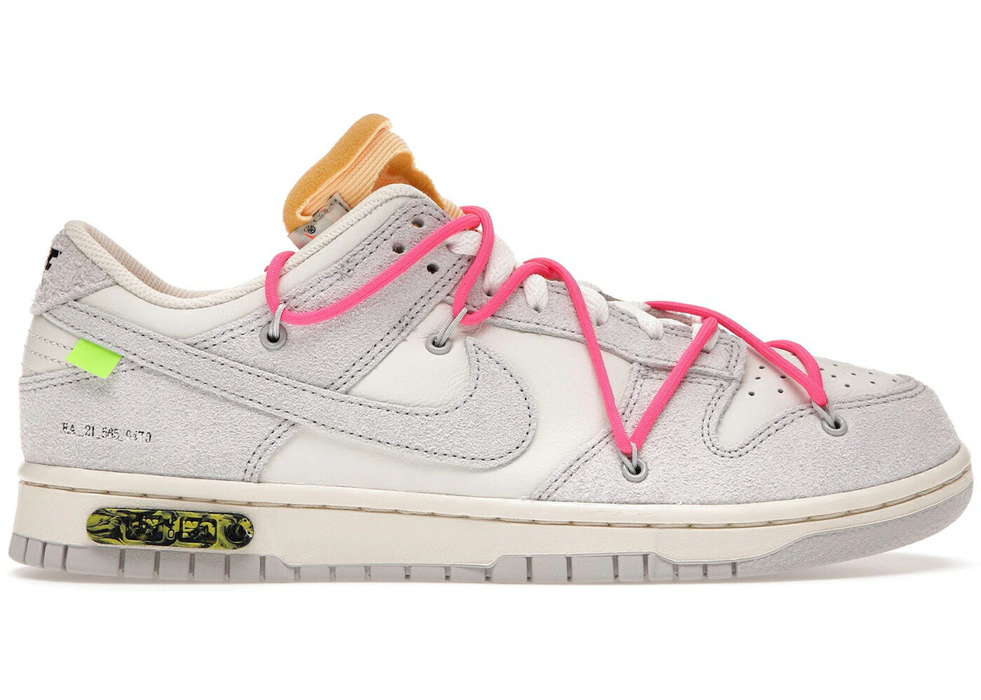ナイキ ダンク オフホワイト 灰色 グレー ピンク ダンクロー スニーカー メンズ NIKE DUNK LOW OFF-WHITE LOT 17 / SAIL NEUTRAL GREY HYPER PINK