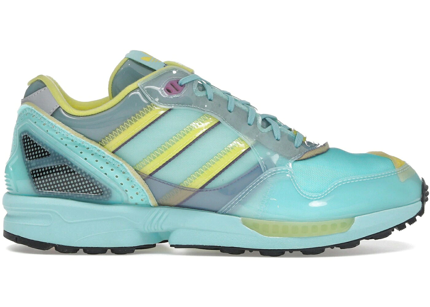 アディダス アクア ぼうぜん自失 黄味がかった 黄色 スニーカー メンズ ADIDAS ZX 6000 INSIDE OUT XZ 0006 AQUA / CLEAR AQUA SHOCK YELLOW