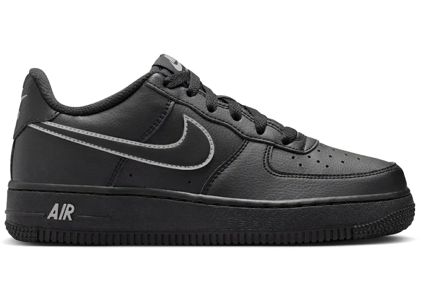 ナイキ 黒色 ブラック 灰色 グレー エアフォース ジュニア キッズ NIKE AIR FORCE 1 LOW LE BLACK LIGHT SMOKE GREY (GS) / BLACK LIGHT SMOKE GREY ベビー マタニティ スニーカー