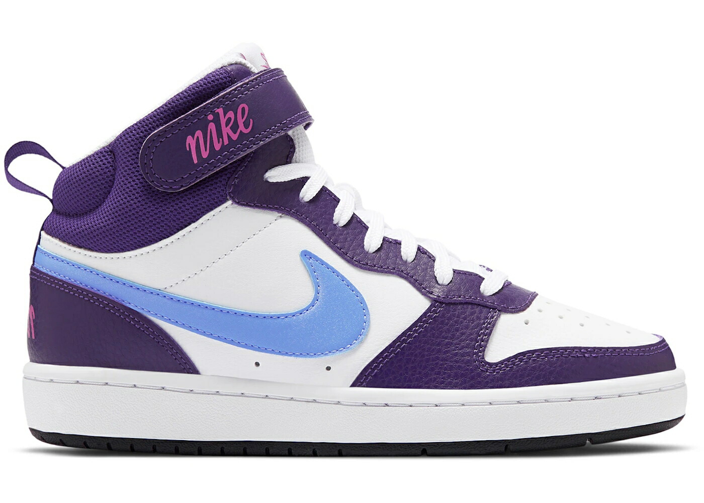 ナイキ 厚地の外套 ミッド 白いこと 白いこと コートバーロウ 御坊っちゃん キッズ NIKE COURT BOROUGH MID 2 WHITE EGGPLANT ROYAL PULSE (GS) / WHITE EGGPLANT ACTIVE FUCHSIA もの言う花 マタニティ スニーカー