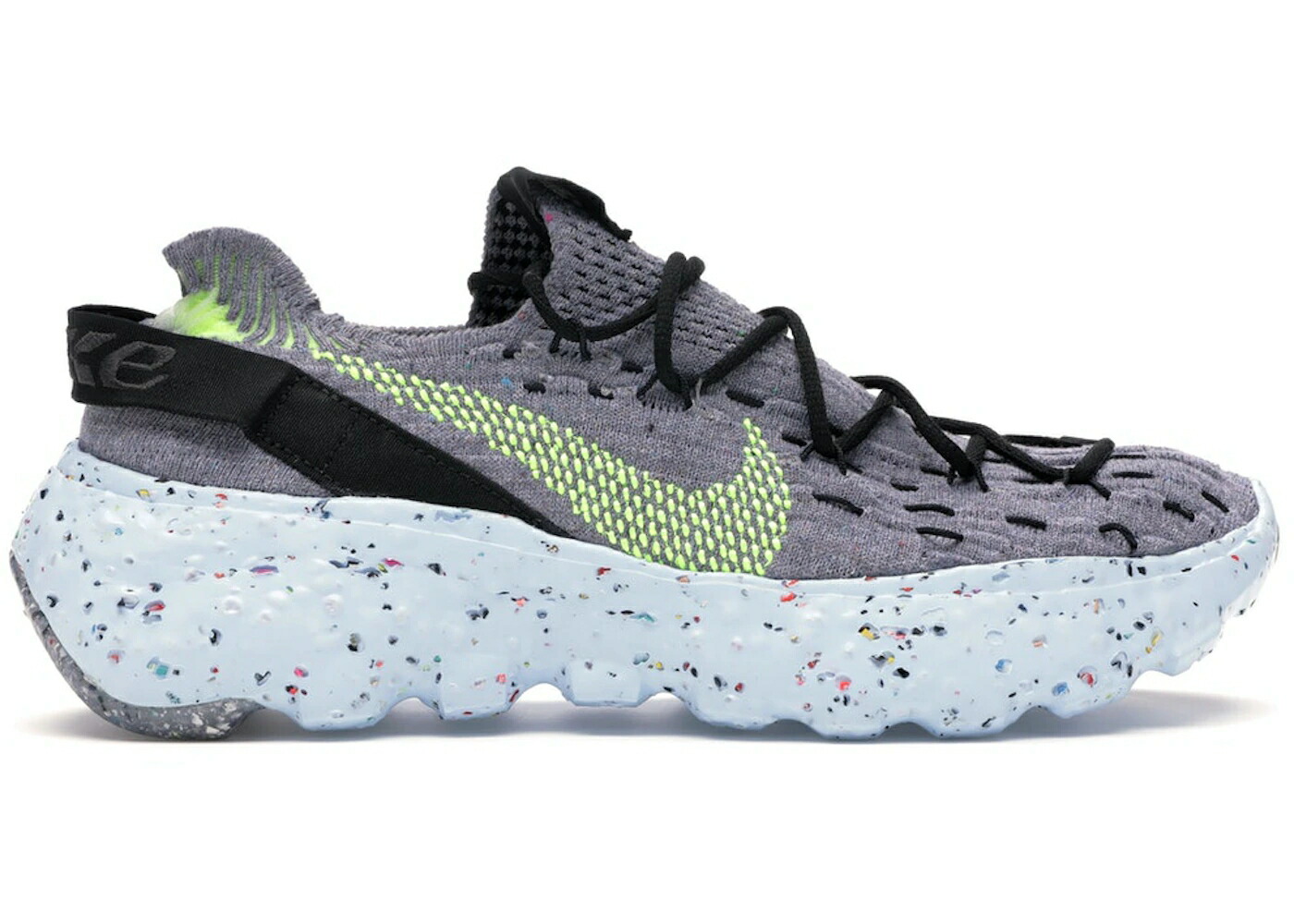 ナイキ 薄墨色 薄墨色 黒いこと 黒いこと WOMEN\u0027S スニーカー レディース NIKE SPACE HIPPIE 04 GREY VOLT (WOMEN\u0027S) / WOLF GREY VOLT BLACK DARK SMOKE