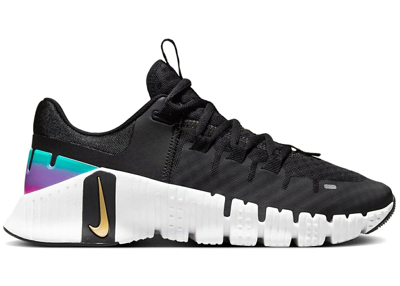 ナイキ フリー 黒色 ブラック ゴールド 白色 ホワイト WOMEN'S スニーカー レディース NIKE FREE METCON 5 BLACK FIREBERRY GOLD (WOMEN'S) / BLACK WHITE FIREBERRY METALLIC