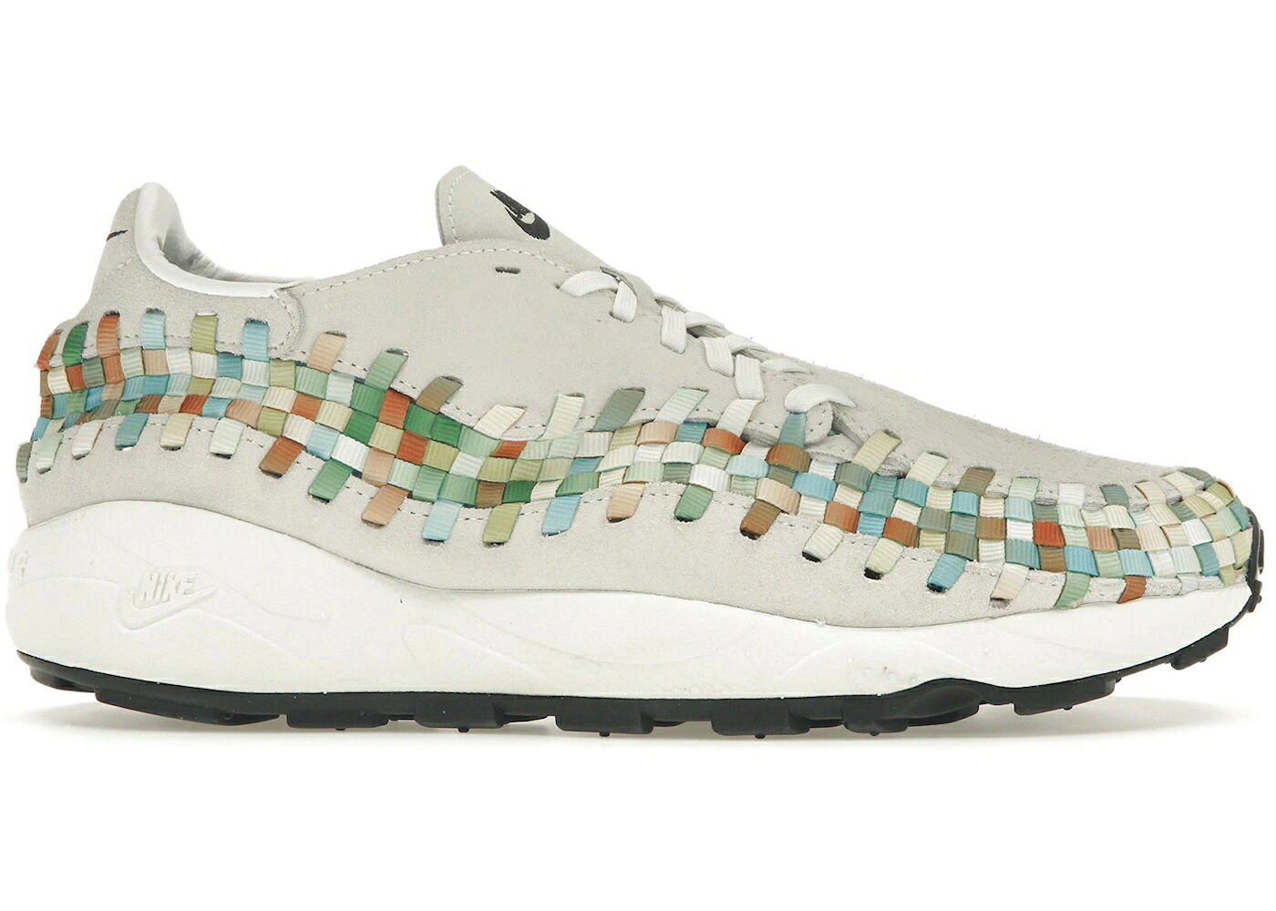 ナイキ ウーブン 虹色 レインボー 白色 ホワイト 黒色 ブラック WOMEN'S スニーカー レディース NIKE AIR FOOTSCAPE WOVEN SAIL RAINBOW (WOMEN'S) / SUMMIT WHITE BLACK SAIL MULTI｜スニケス