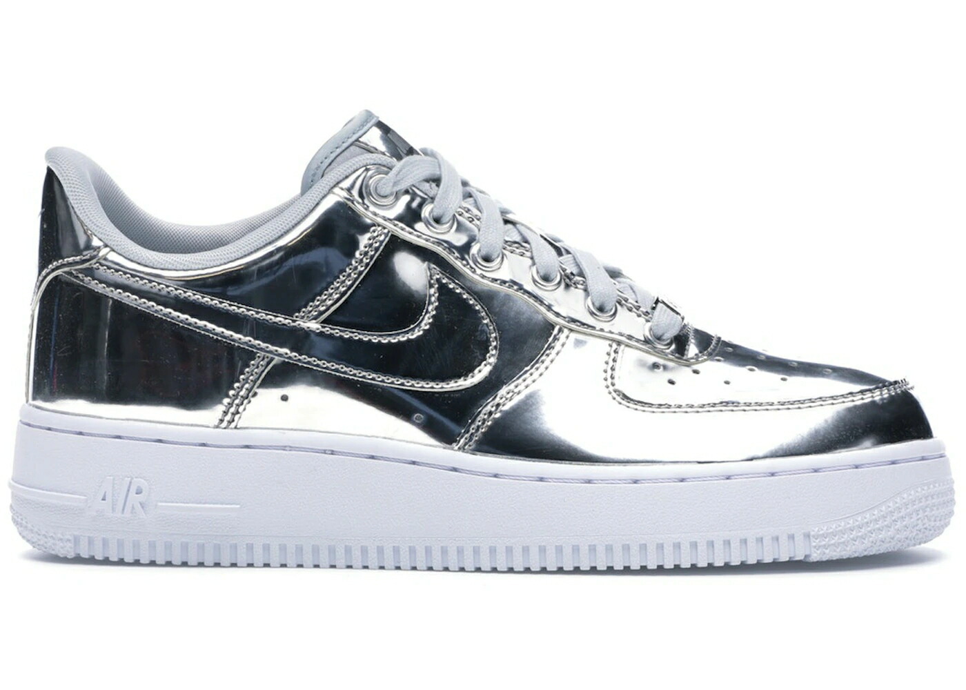 ナイキ 白いこと 白いこと しろがね色 しろがね色 空軍 WOMEN\u0027S スニーカー レディース NIKE AIR FORCE 1 LOW METALLIC CHROME (WOMEN\u0027S) / CHROME WHITE METALLIC SILVER