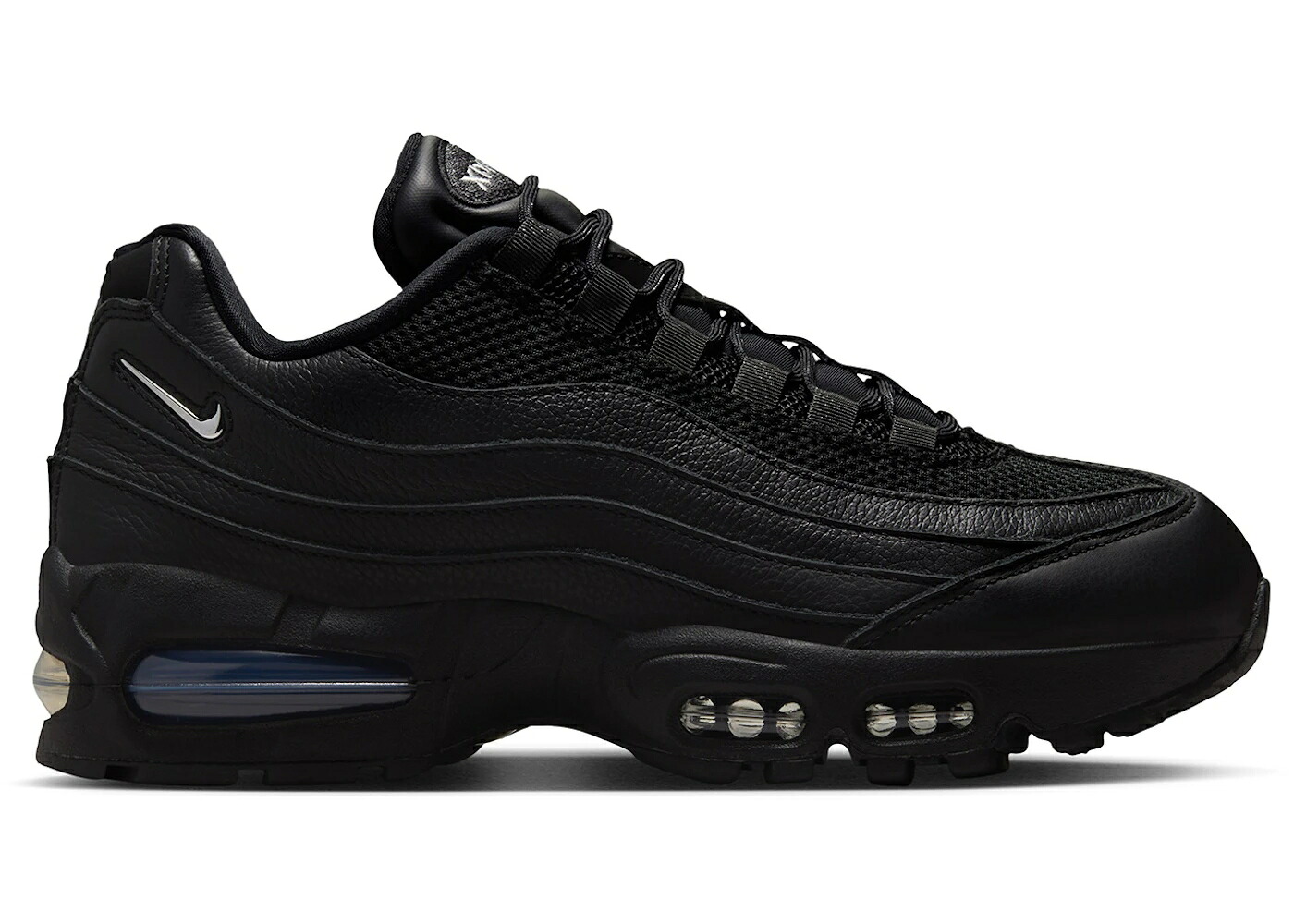 ナイキ マックス バブル 黒色 ブラック スウッシュ スウォッシュ エアマックス WOMEN'S スニーカー レディース NIKE AIR MAX 95 BIG BUBBLE BLACK JEWEL SWOOSH (WOMEN'S) / BLACK METALLIC PEWTER ANTHRACITE｜スニケス