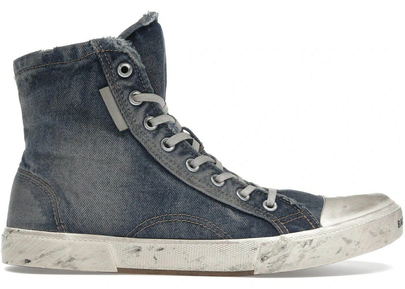 バレンシアガ ハイ 青色 ブルー デニム ベージュ スニーカー メンズ BALENCIAGA PARIS HIGH TOP BLUE DESTROYED DENIM / BLUE BEIGE